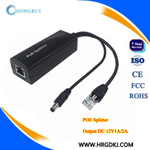 HRUI 10 / 100M estándar 48v a 24v / 12v divisor POE para interruptor poe